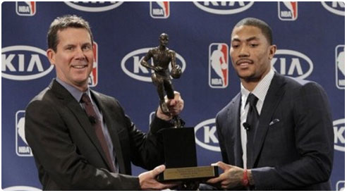 ديريك روز أفضل لاعب في الموسم الحالي