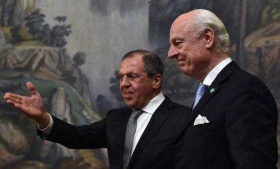 لافروف يلتقي دي ميستورا في موسكو الثلاثاء