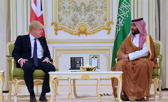 محمد بن سلمان يبحث مع جونسون ملف أوكرانيا وقضايا المنطقة محمد بن سلمان يبحث مع جونسون ملف أوكرانيا وقضايا المنطقة