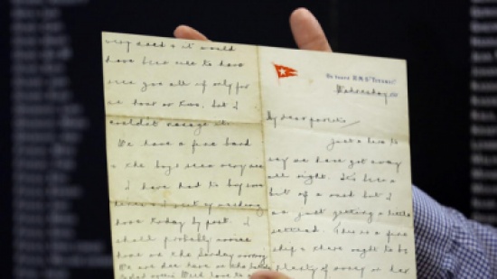 144 ألف يورو.. ثمن رسالة "تيتانيك" ليلة غرقها