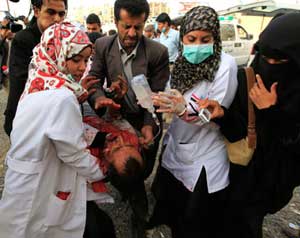 مقتل متظاهرين برصاص الأمن بصنعاء   