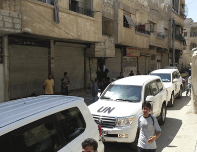الأمم المتحدة تعلن إرجاء زيارة مفتشيها إلى ريف دمشق حفاظا على أمنهم
