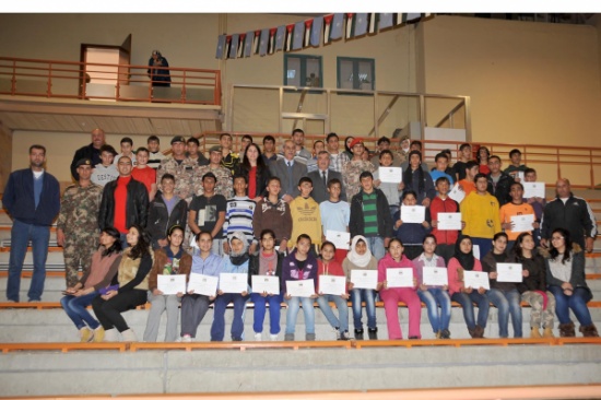 حفل تخريج معسكر جائزة الحسن للشباب في جامعة العلوم والتكنولوجيا