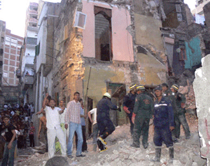  قتلى بانهيار مبنى بالإسكندرية