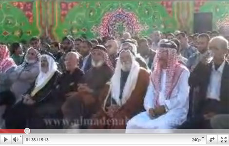 خالد مشعل يخطب هاتفيا بجماهير مهرجان العودة في البقعة ( فيديو ) 