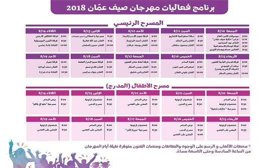 الأمانة : حدائق الحسين تستقبل مهرجان صيف عمان 2018 الأمانة : حدائق الحسين تستقبل مهرجان صيف عمان 2018