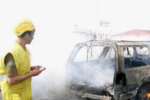 ضابط سعودي يخاطر بحياته لينقذ حياة العشرات