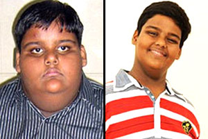 طفل هندي يقهر السمنة بالتخلص من نصف وزنه