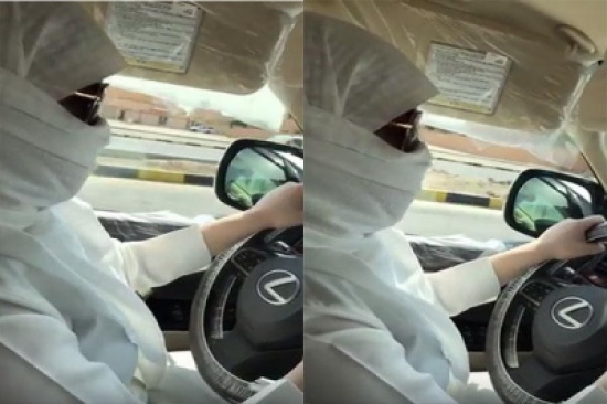 شاهد بالفيديو: فتاة سعودية تقود جيب لكزس مرتدية زي رجل