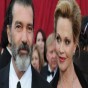 الممثل الإسباني أنطونيو بانديراس وزوجته