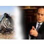 الرئيس المصري عبد الفتاح السيسي وحطام الطائرة الروسية المنكوبة في سيناء