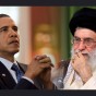 الرئيس الأمريكي باراك أوباما والمرشد الاعلى في ايران علي خامنئي