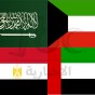 أعلام الإمارات والسعودية والكويت ومصر