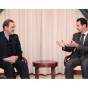 صورة من اللقاء الذي جمع الأسد بمستشار المرشد الايراني علي أكبر ولايتي الأحد