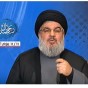 زعيم حزب الله حسن نصر الله خلال كلمته الأربعاء بمناسبة يوم الشهيد