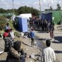 جزء من مخيم المهاجرين في مدينة كاليه الفرنسية- ارشيفية