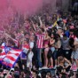 جماهير أتلتيكو تحتفل بكأس اسبانيا في العاصمة مدريد