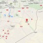 خريطة لسوريا وموقع دير الزور