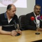 صبرة "يمين" يتحدث خلال المؤتمر الصحافي