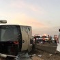 موقع تدهور حافلة معتمرين على طريق المدينة المنورة - مكة المكرمة