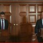 وزيرا الخارجية التركي مولود جاويش أوغلو ونظيره الإماراتي عبد الله بن زايد  خلال مؤتمر صحفي عقد في أنقرة الاحد