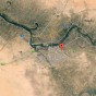 خريطة توضح موقع حي الصوفية شرق الرمادي