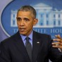 الرئيس الأمريكي باراك أوباما خلال مؤتمر صحفي في البيت الأبيض الجمعة