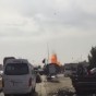 لحظة انفجار احدى العبوات في منطقة العبيدي شرق بغداد