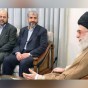 المرشد الايراني علي خامنئي ووفد من حماس يضم خالد مشعل والقيادي موسى أبو مرزوق - ارشيفية