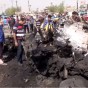 صورة من مكان أحد التفجيرات - من الفيديو