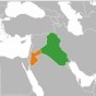 خريطة للاردن والعراق