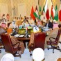 جانب من اجتماع وزراء خارجية دول مجلس التعاون الخليجي والأردن والمغرب الأربعاء
