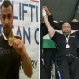 لاعبا المنتخب الوطني معتز الجنيدي (يمين) وفيصل هماش