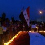 اضاءة الشموع أمام سفارة سوريا بعمان - ارشيفية