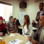 الملكة رانيا خلال الزيارة