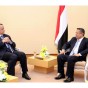 صورة من لقاء رئيس الحكومة اليمنية أحمد عبيد بن دغر بالمبعوث الأممي الى اليمن اسماعيل ولد الشيخ أحمد في الرياض الاثنين