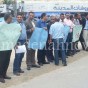 جانب من الوقفة الاحتجاجية للمعلمين