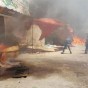 صورة من الحريق الذي شن بسوق البالات - ارشيف