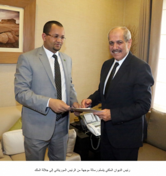 رئيس الديوان الملكي يتسلم رسالة موجهة من الرئيس الموريتاني إلى جلالة الملك رئيس الديوان الملكي يتسلم رسالة موجهة من الرئيس الموريتاني إلى جلالة الملك