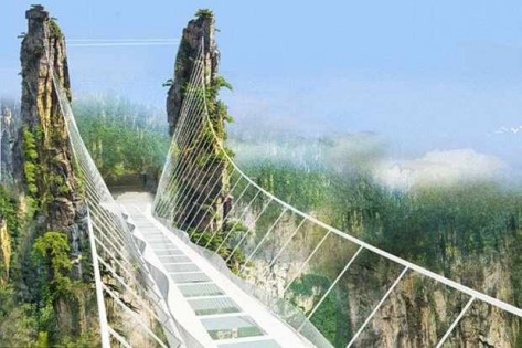 الصين تفتتح أطول وأعلى جسر زجاجي في العالم (صور) الصين تفتتح أطول وأعلى جسر زجاجي في العالم (صور)
