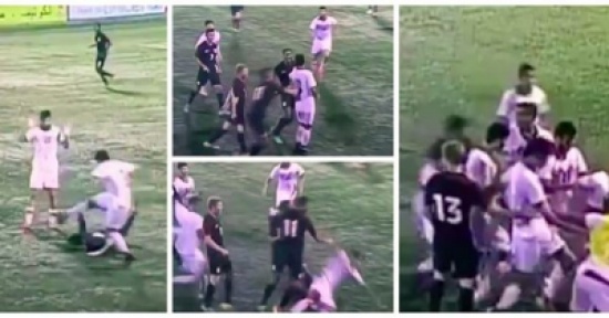فيديو: مباراة تتحول إلى ساحة قتال
