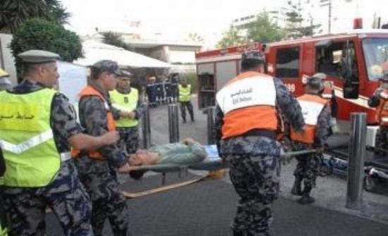 (14) إصابة اثر ثلاثة حوادث سير منفصلة مساء السبت في عمان