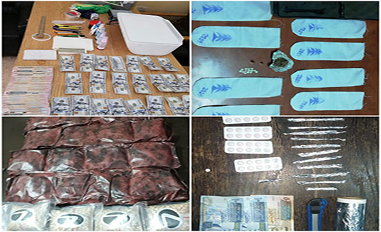 بالصور : حملة امنية تسفر عن القبض على 16 شخصا من مروجي المخدرات وأسلحة مختلفة