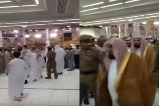 شاهد.. أعداد كبيرة من المصلين في انتظار أئمة الحرم لحظة خروجهم من صلاة التراويح