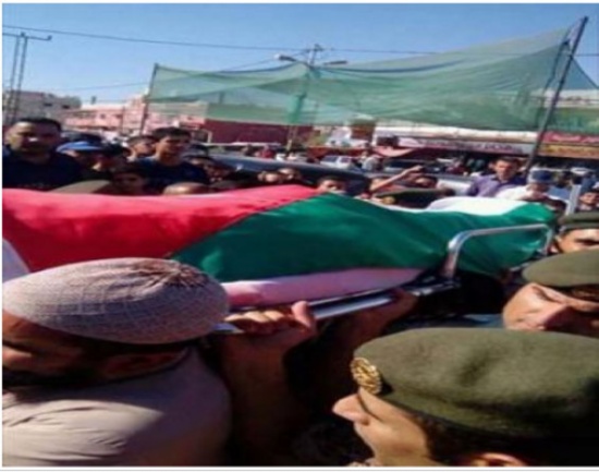 تشييع جثمان الشهيد خضر الدرابسة في الرمثا