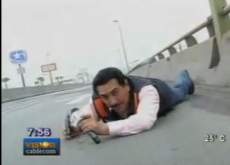 مراسل لحظة اطلاق نار حرب المخدرات