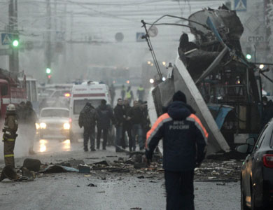 مقتل 10 أشخاص على الأقل وجرح 22 في انفجار بحافلة في فولغوغراد الروسية