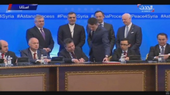 أستانا.. الدول الراعية توقع اتفاق المناطق الآمنة بسوريا أستانا.. الدول الراعية توقع اتفاق المناطق الآمنة بسوريا
