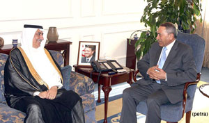 رئيس الوزراء يستقبل وزير المالية السعودي 