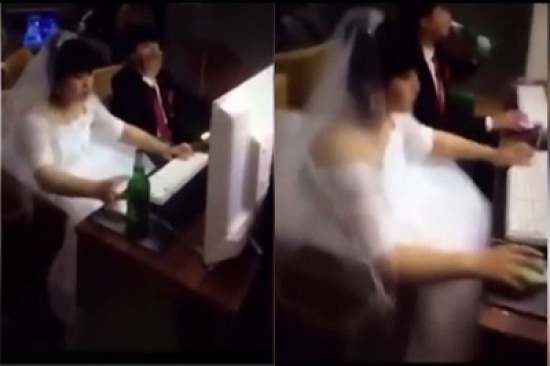 فيديو: زوجان يتركان حفل الزفاف بسبب ألعاب الكمبيوتر